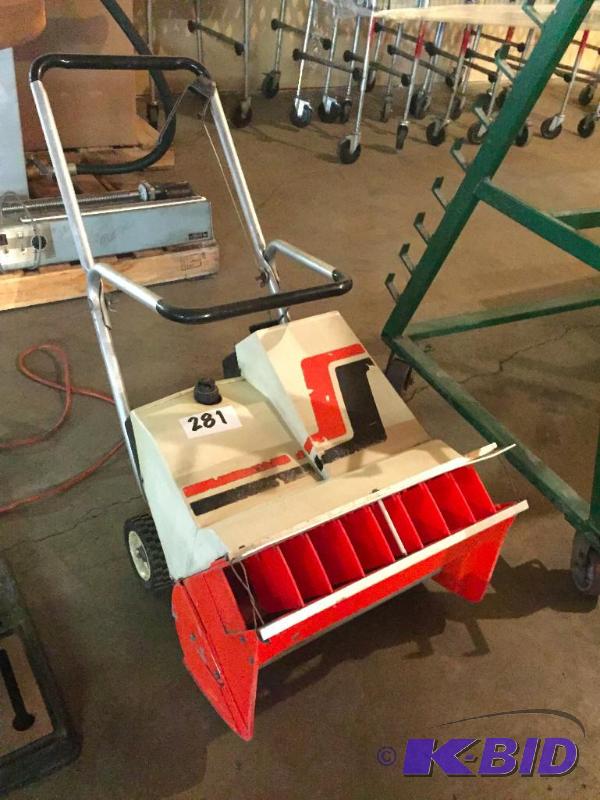 Old electric snow blower....