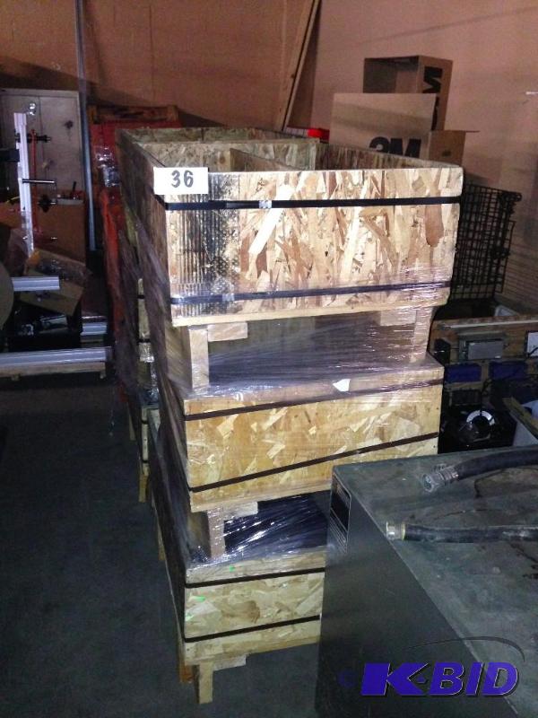 5 stacks of wooden crate type boxes....