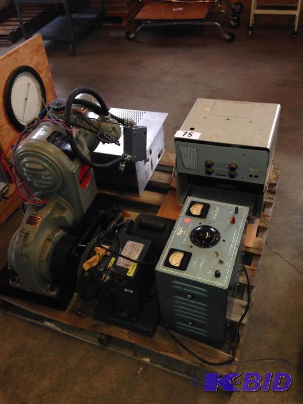 Pallet lot of misc. including pump and electr...