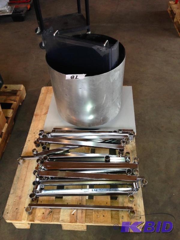 Pallet lot of shelf brackets and other misc....