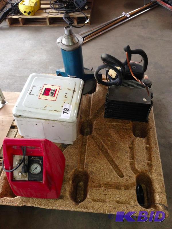 Pallet lot of misc. including refrigeration c...