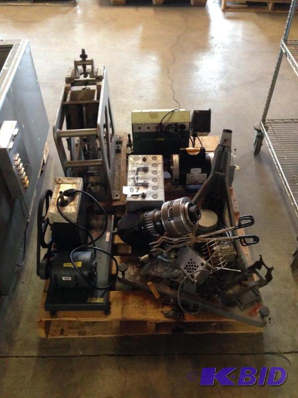 Pallet lot of misc. including pump, motors, a...
