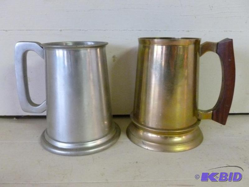 lot 114 image: This lot consists of a brass and glass bottom...