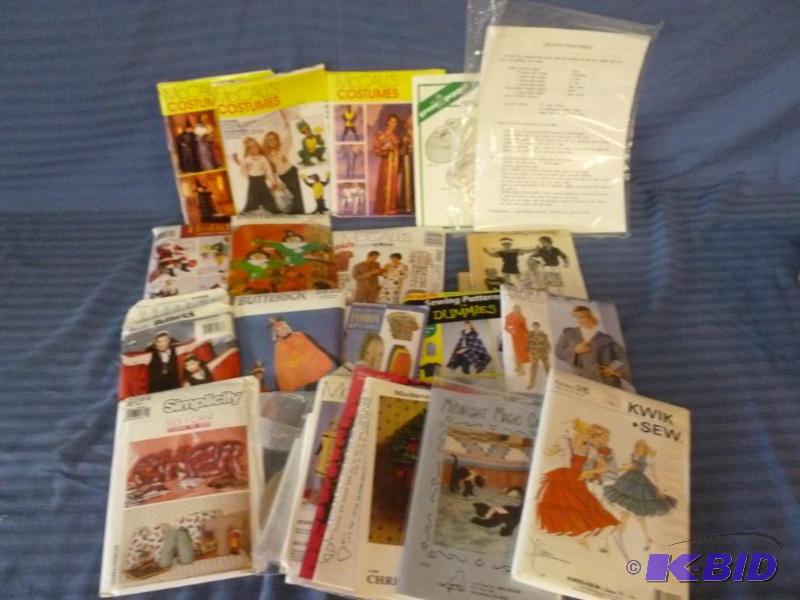 lot 123 image: Large lot of cloths patterns, most of them ap...