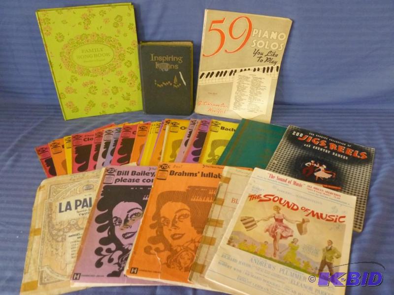 lot 130 image: Large lot of vintage sheet music and piano mu...