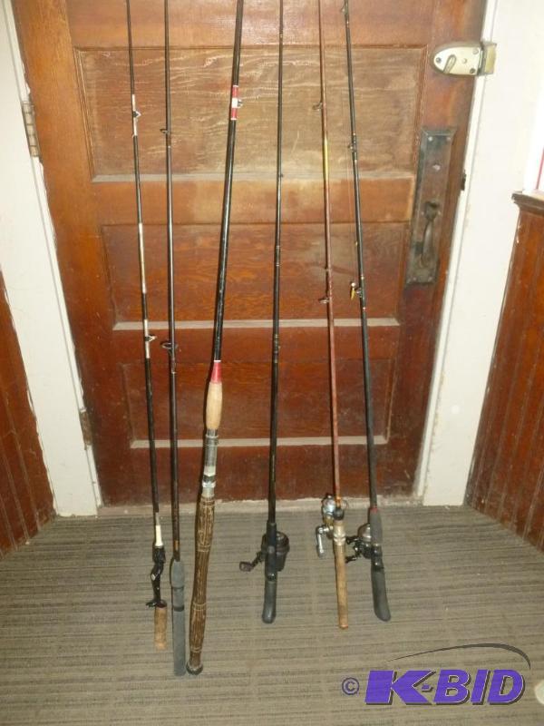 lot 152 image: Lot of six good fishing rods, three of them h...