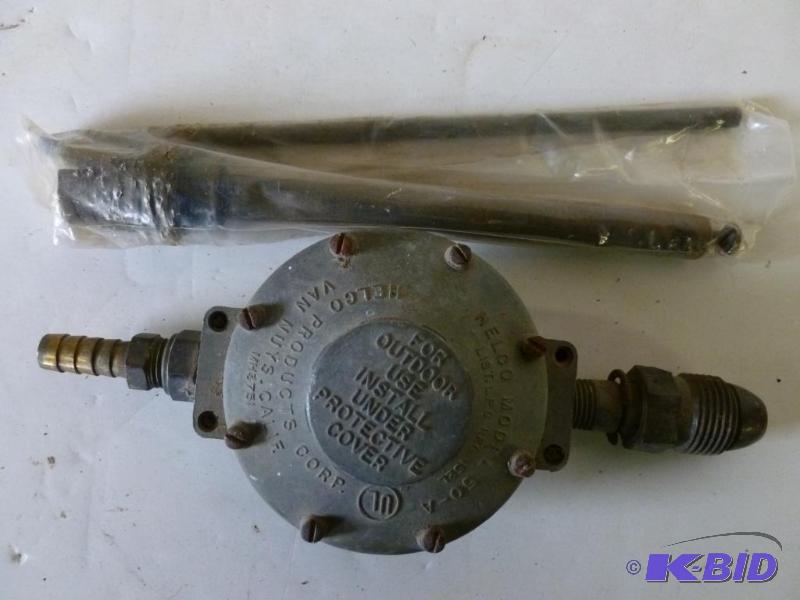 lot 165 image: Helco model 50 propane gas regulator and a br...