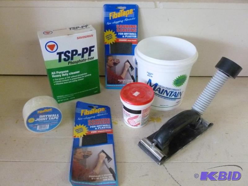 lot 179 image: Lot of drywall items that includes two Fibata...