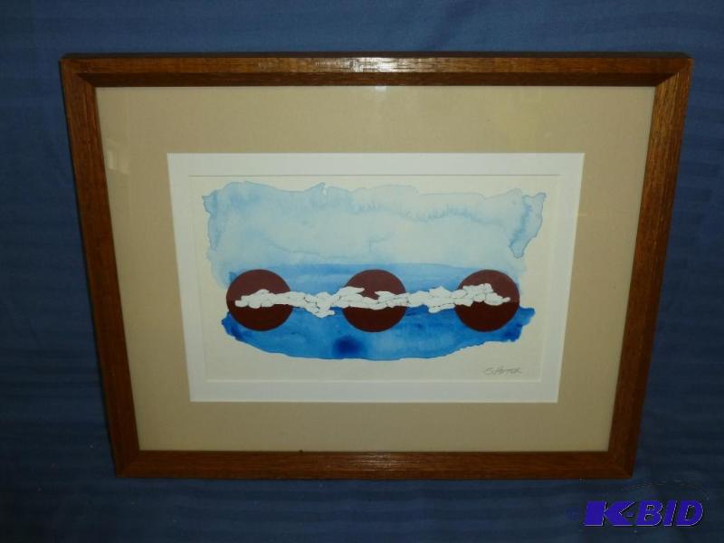 lot 33 image: Nice Shayann Hoffer original water color and ...