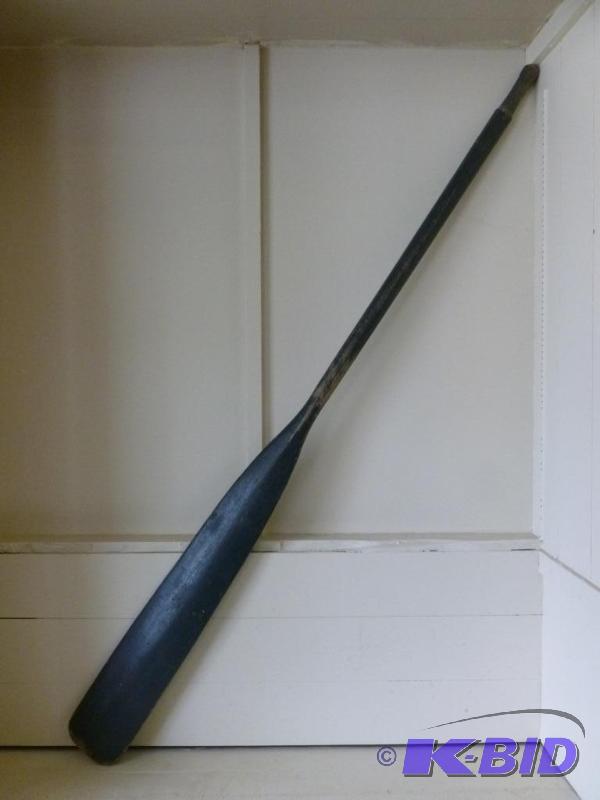lot 42 image: Large wooden oar wall decoration, measures 65...