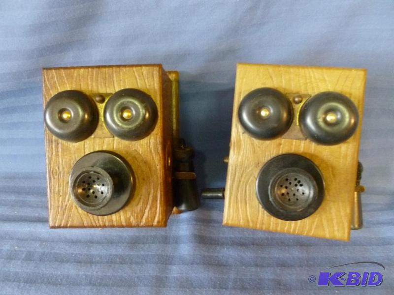 lot 89 image: Lot of two old time phone themed wall pencil ...