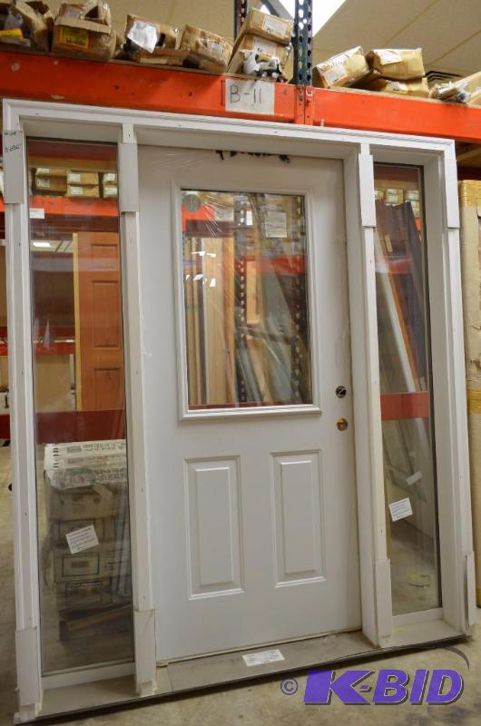 2-Sidelight Entry Door 13&quot Sidelights 35...
