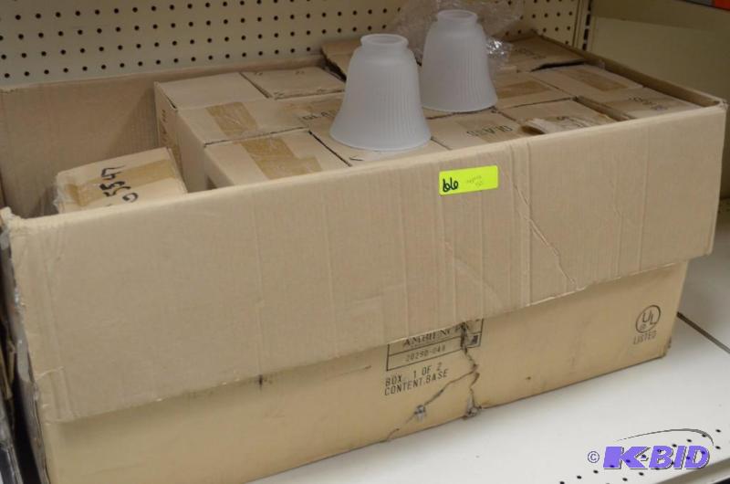 Large Box of approximately 50 Frosted globes....