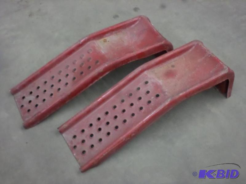 lot 111 image: Set Of Steel Car Ramps...