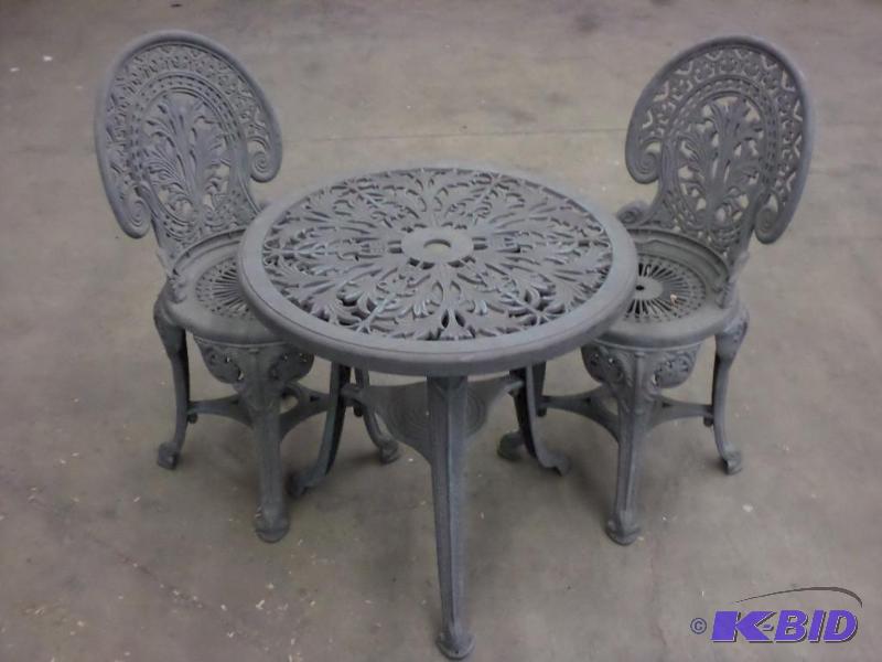 lot 28 image: 3-Piece Plastic Patio Set...