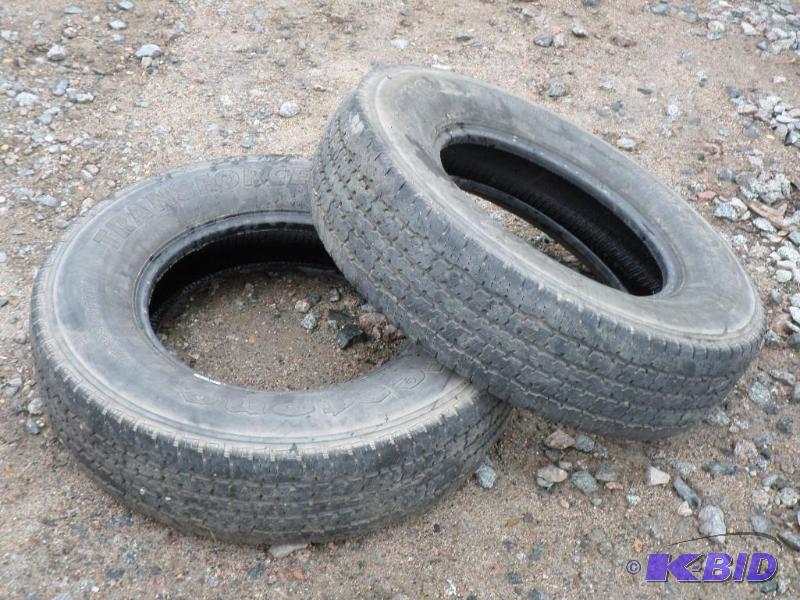 lot 6 image: (2) Firestone LT2358517 Tires, Good Tread...