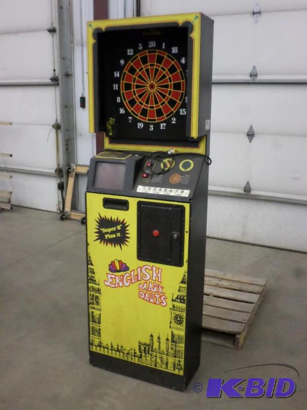 lot 72 image: English Mark Darts 120Volt Electronic Dart Bo...