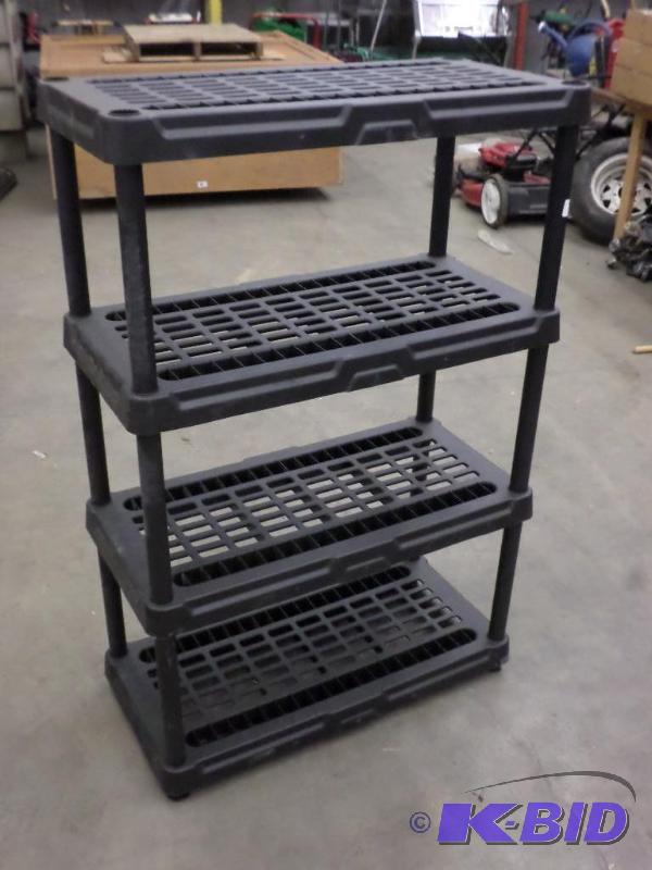 lot 74 image: 4-Tier Plastic Organizer Shelf...