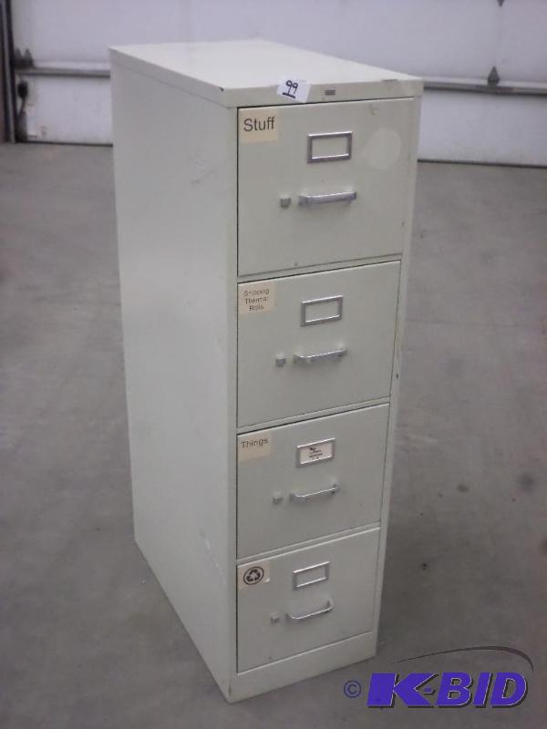 lot 99 image: 4-Drawer Steel File Cabinet...