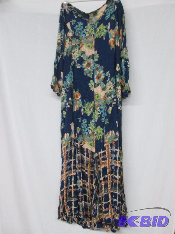 Lola P Misses Twin Print Maxi Dress