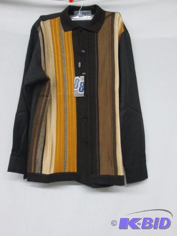 Michael Irvin Mens Knit Front Shirts & Pants Set