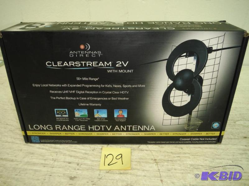 Antennas Direct C2-V-CJM ClearStream 2-V Long Range UHFVHF IndoorOutdoor DTV Antenna with 20-Inch Mount