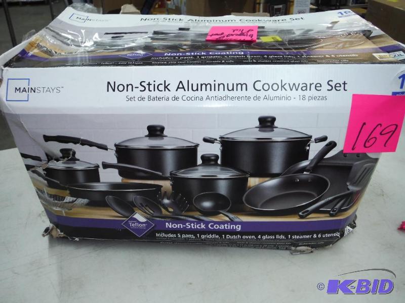 Mainstays 18-Piece Nonstick Cookware Set