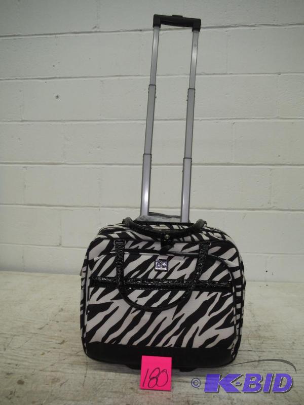 One zebra print laptop tote- used
