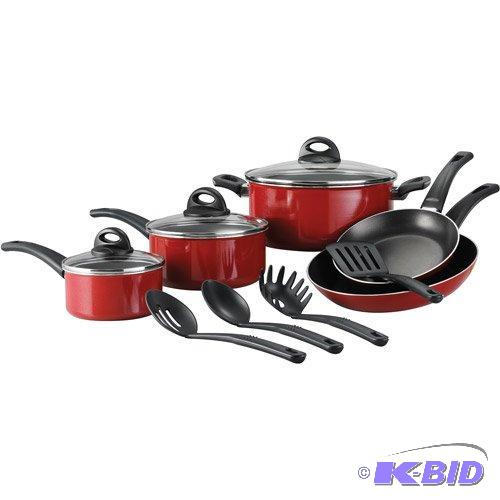 Tramontina 12-Piece EveryDay Nonstick Cookware Set (Red)