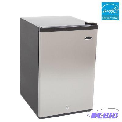 2.1 cu. ft. Upright Freezer with Lock in Stainless Steel