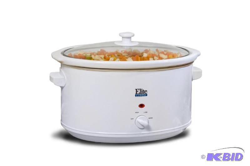 MaxiMatic MST-900VW Elite Cuisine Slow Cooker, 8.5-Quart, White