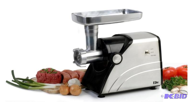 MaxiMatic HA-3433A Elite Platinum 550-Watt Stainless Finish Meat Grinder, Gray
