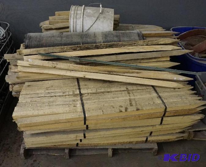 1 Pallet of Wood Silt Fencing Material and St...