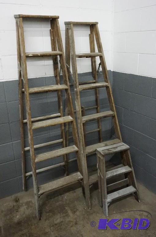 Lot of Wood Step Ladders In Good Condition...