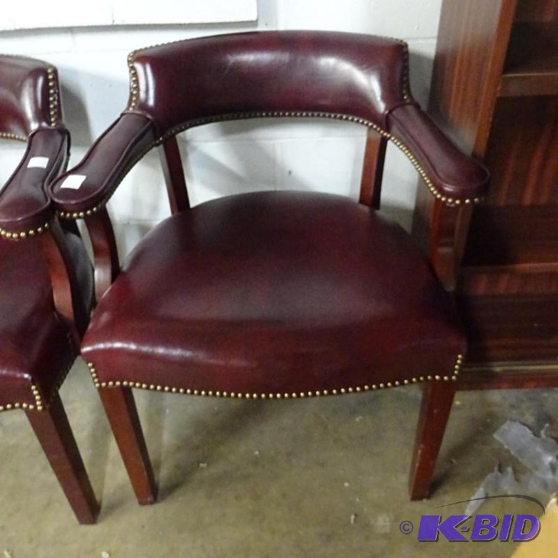 High End Leather SIde Chair. Wood Frame Excel...