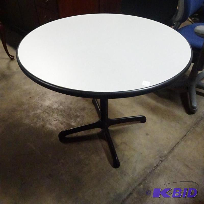 36&quot Round Metal Framed Table...