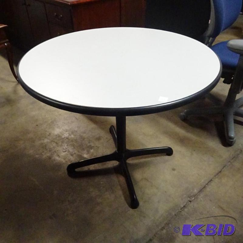 36&quot Round Metal Framed Table...