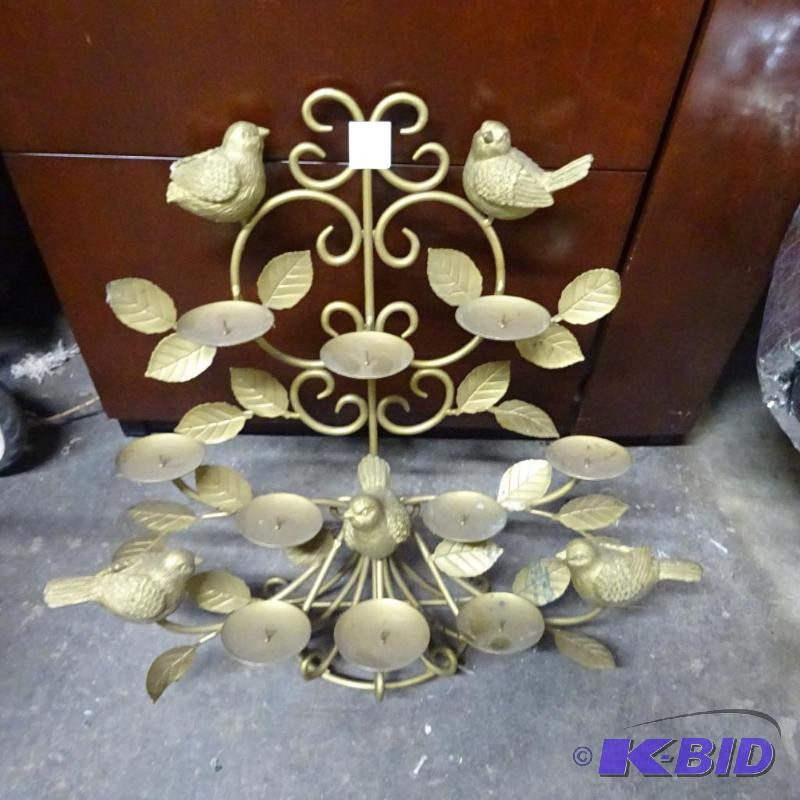 Metal Wall Hanging Pillar Candle Holder...