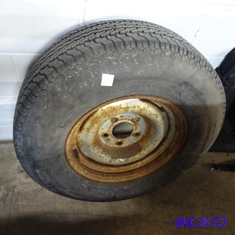 P235 7RR15 Tire with 5 Hole Rim 12 Tread...