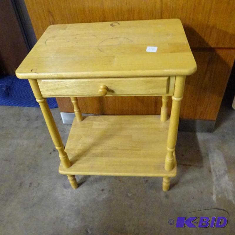 Wood End Table 18 X 13 X 24...