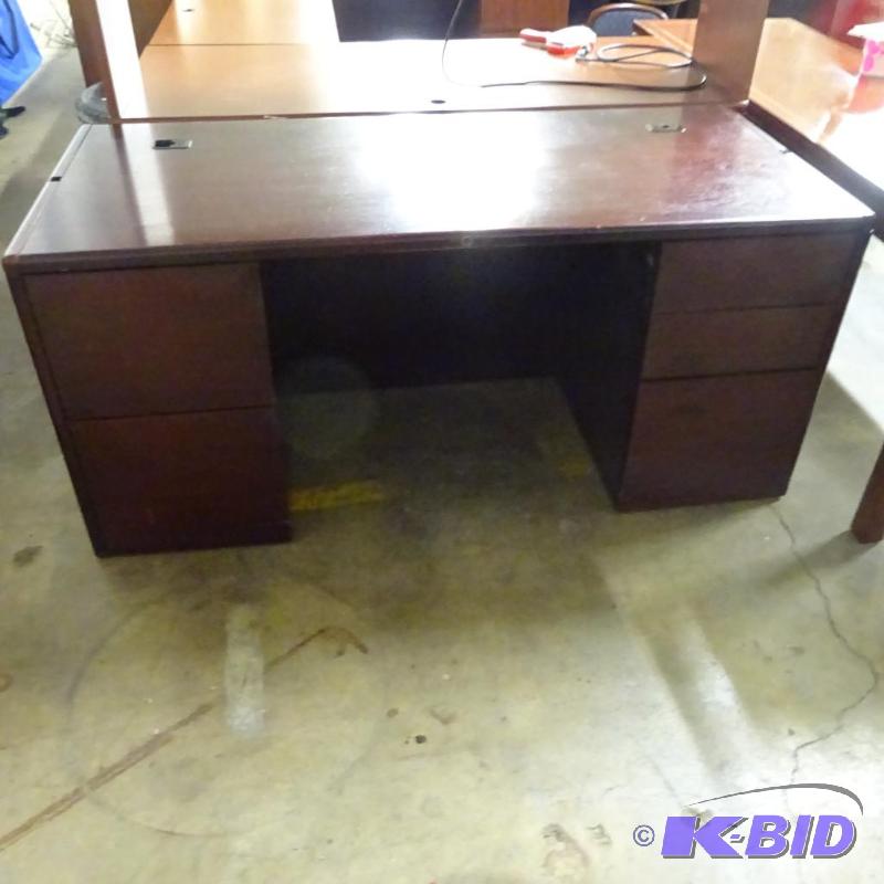 Wood Office Desk 5 Drawer 66 X30 X 30...