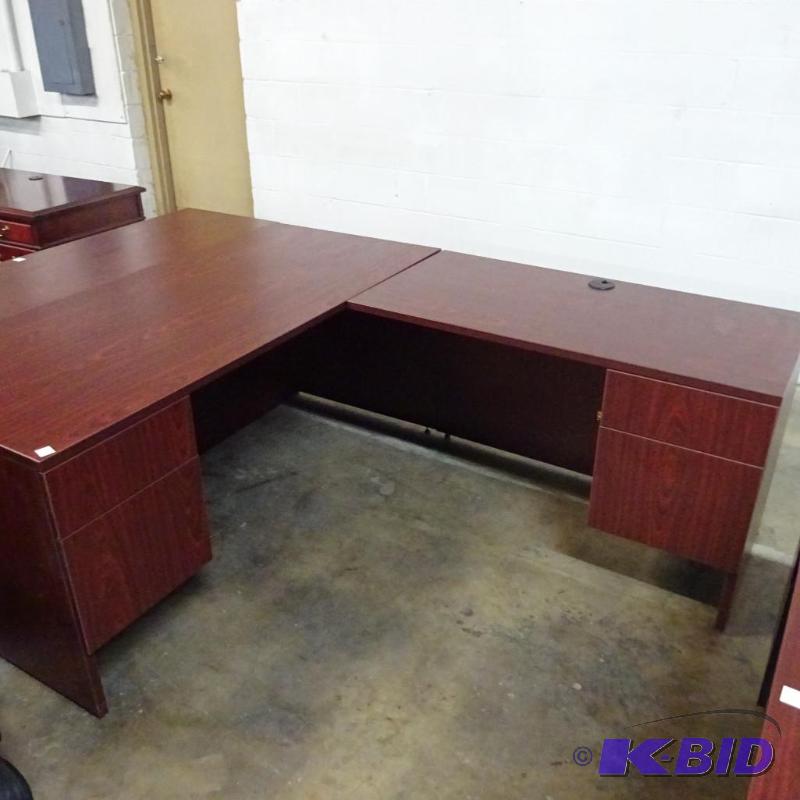 L Shaped Office Desk 4 Drawer 2 Piece 77 X 65...