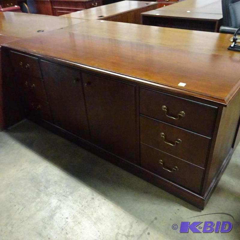 Wood Office Credenza 4 Drawer and 2 Doors 72 ...
