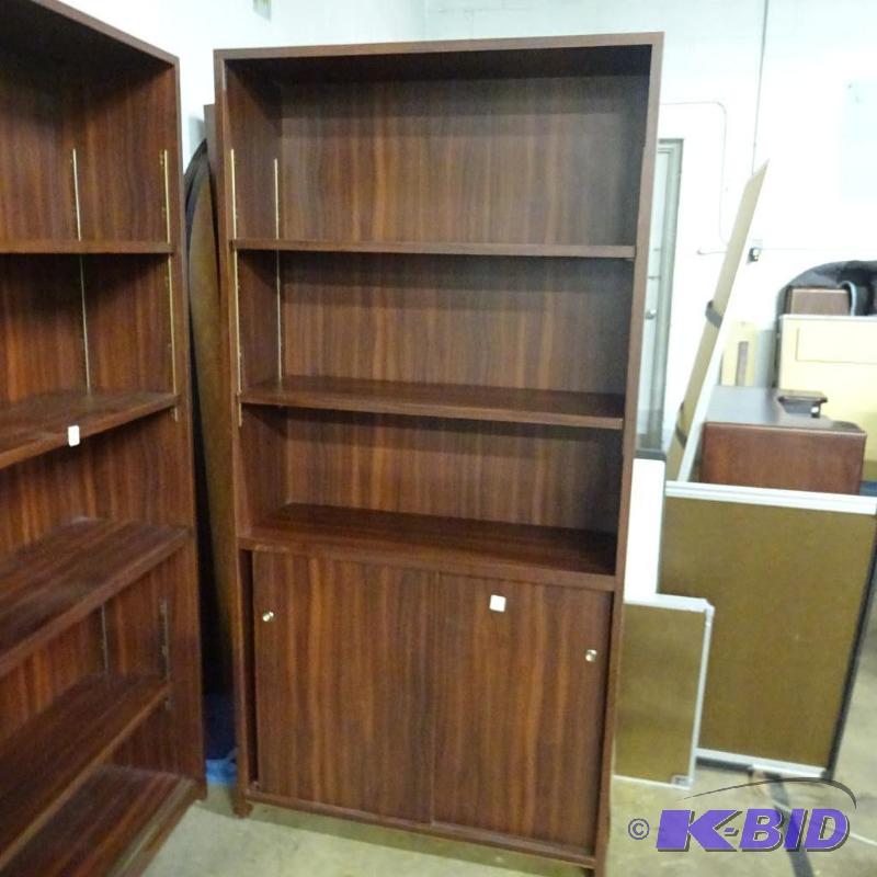 Laminate Book Shelf 2 Door Bottom Storage 36 ...