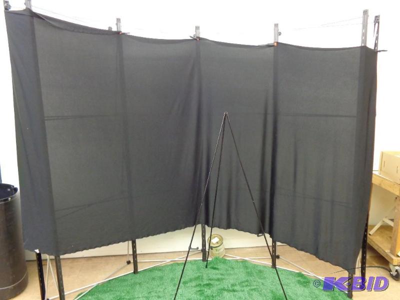 lot 1 image: 10 foot Portable Black Display Trade Show Boo...