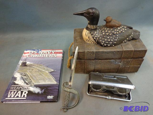 lot 104 image: Arrow Binoculars, N.S. Savannah Letter Opener...