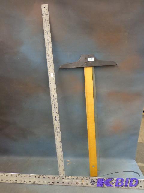 lot 114 image: 5 Straight Edge, Yard Stick and Drafting Squ...