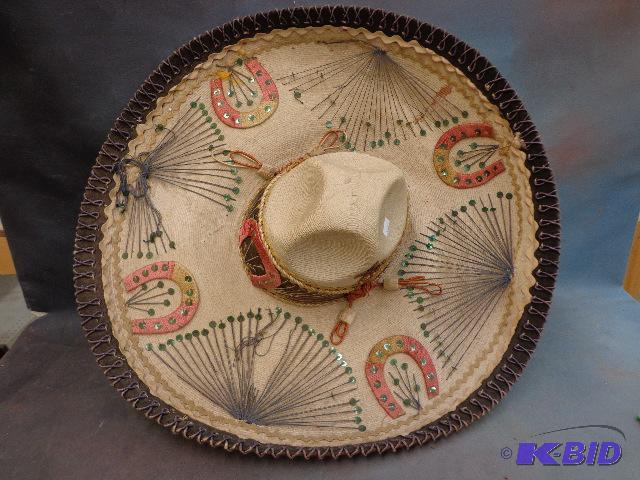 lot 146 image: Authentic Mexican hat   Very decorative ...