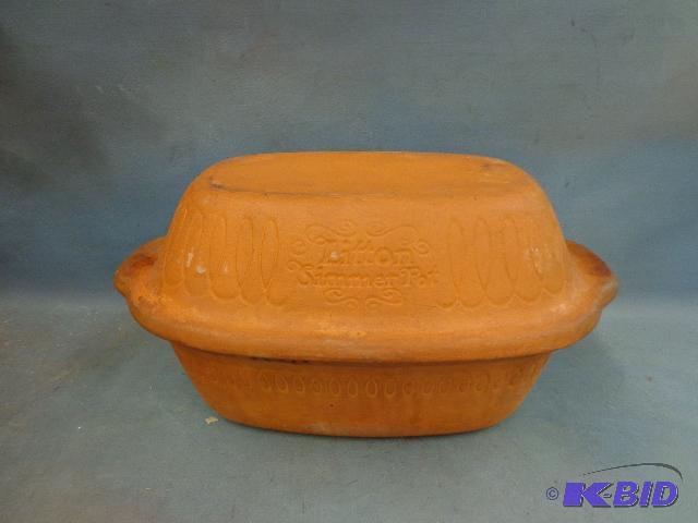 lot 156 image: Litton Clay Simmer Pot   12 x 9 ...