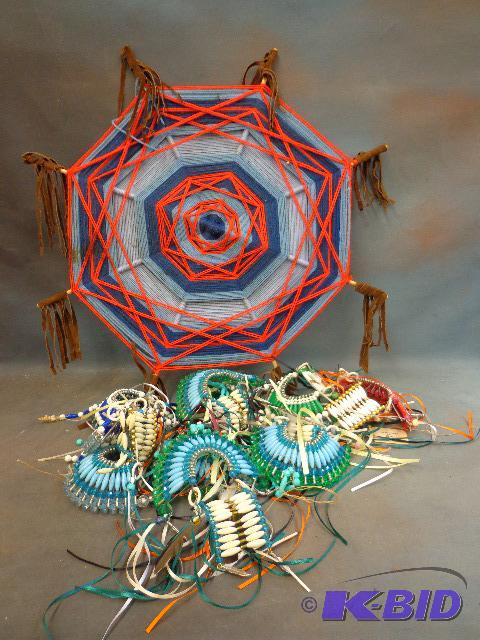 lot 157 image: Native American Gods Eye and Native American ...